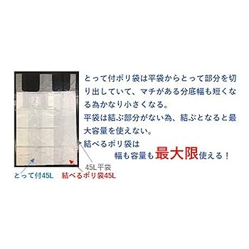 Amazon.co.jp: コア 結べる ポリ袋 半透明 30L サイズ縦85cm×横